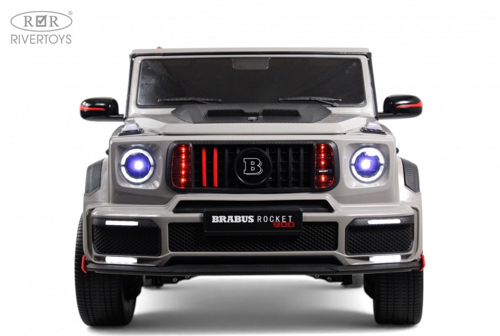 Детский электромобиль RiverToys Z888ZZ (серый) Brabus Полноприводный Двухместный фото-3