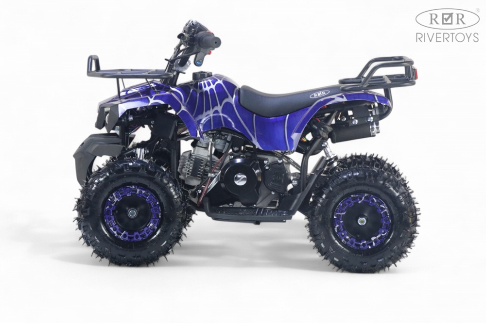 Детский квадроцикл RiverToys TIGER (синий spider) Бензиновый - фото6