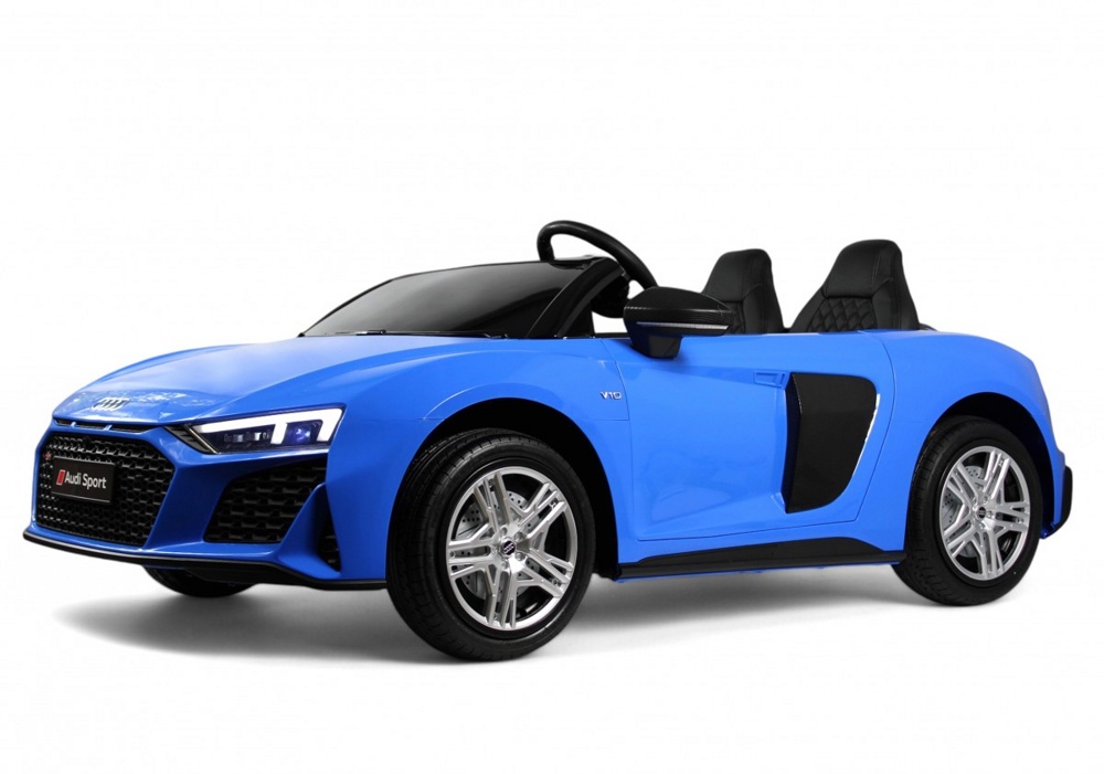 Детский электромобиль RiverToys Audi R8 M333MM (синий) Лицензионная модель Двухместный До 100 кг. Скорость до 14 км/ч