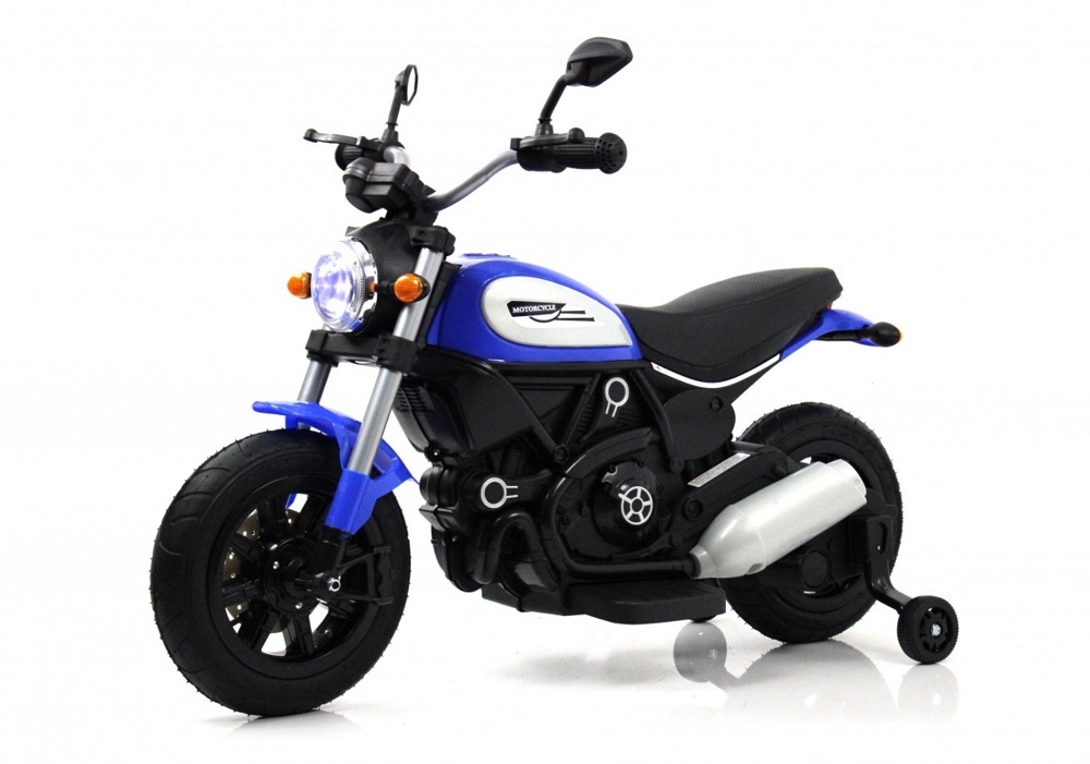 Детский электромотоцикл RiverToys Z111ZZ (синий)