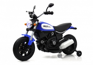 Детский электромотоцикл RiverToys Z111ZZ (синий) - фото