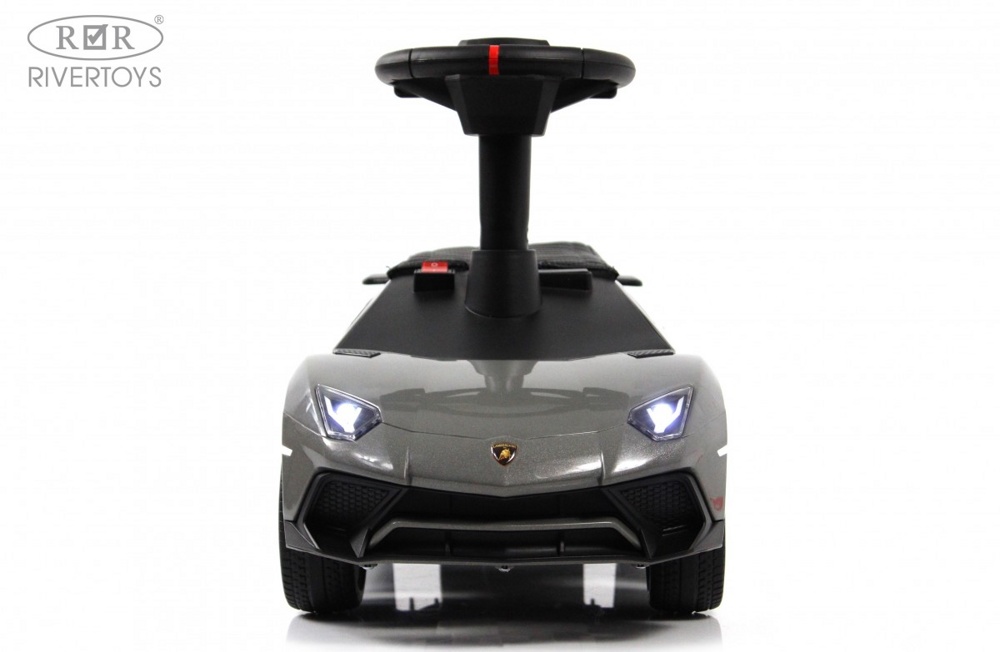 Детский толокар RiverToys M555MM-D (серый) Lamborghini Aventador SV - фото5