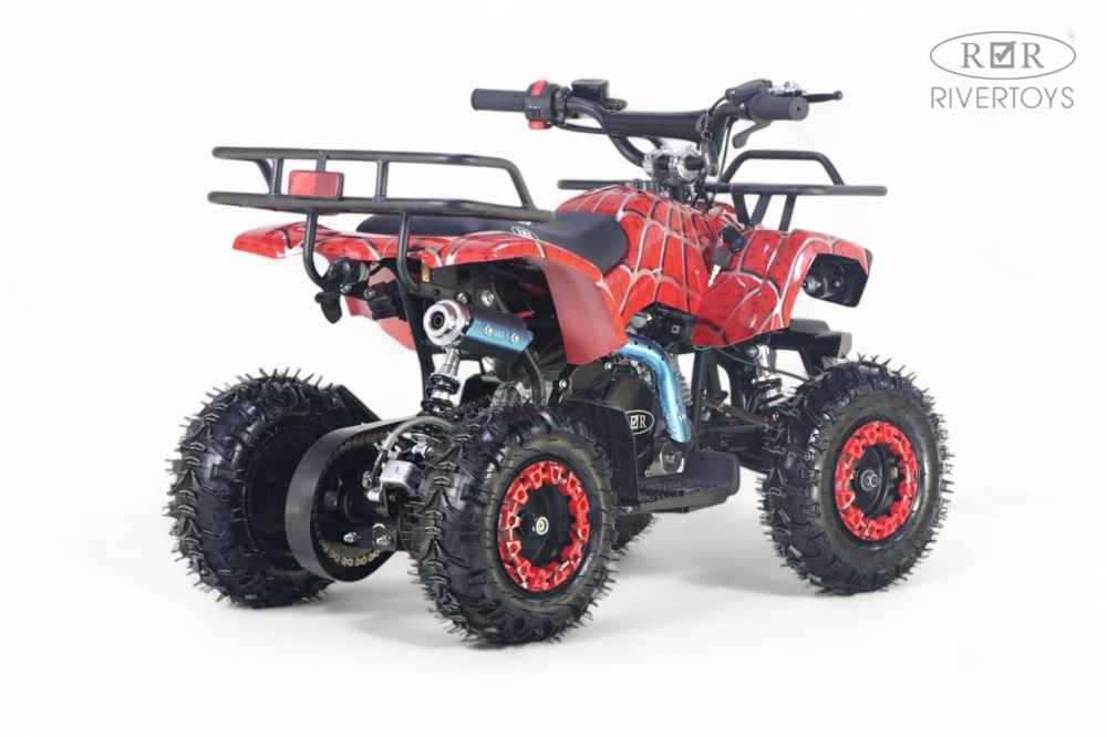 Детский квадроцикл RiverToys TIGER (красный spider) Бензиновый - фото6