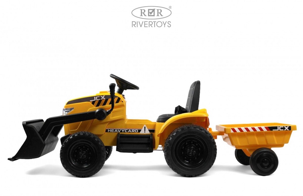 Детский электромобиль трактор-погрузчик RiverToys T333TT (жёлтый) - фото5