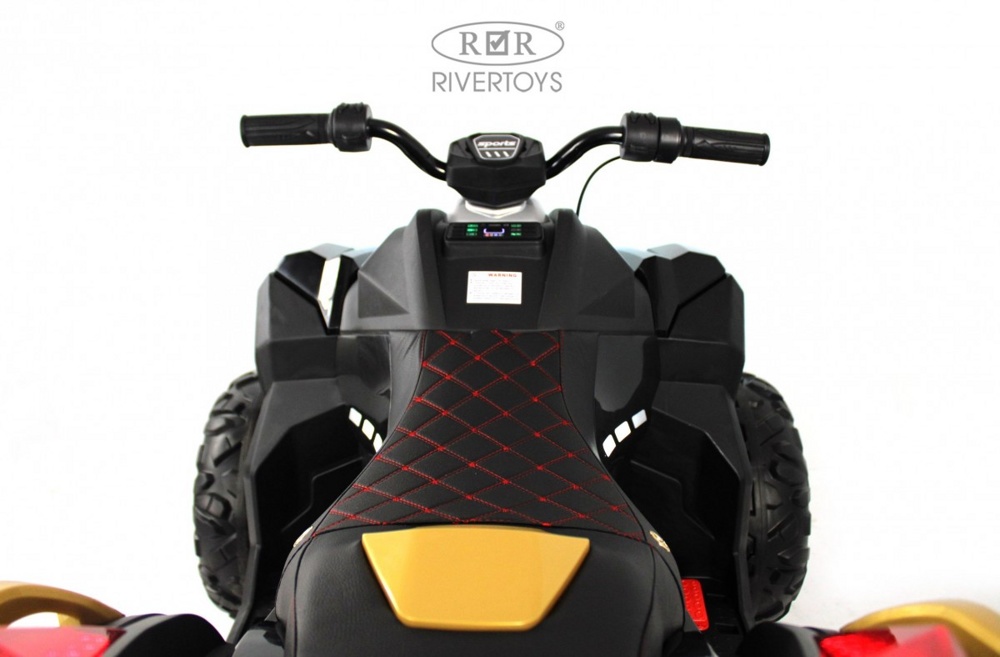 Детский электроквадроцикл RiverToys Z888VO 4WD (черный) Двухместный Полноприводный - фото6