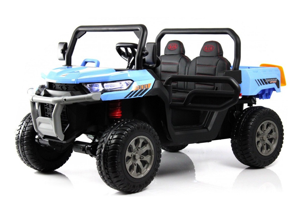 Детский электромобиль RiverToys H005HH (синий) Двухместный