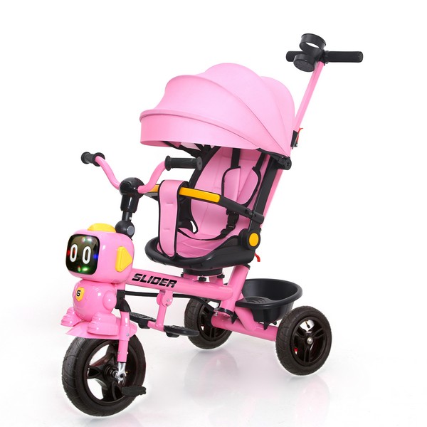 Велосипед трехколесный с ручкой Slider IT276P (розовый) Kinder - фото1