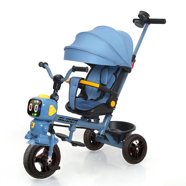 Велосипед трехколесный с ручкой Slider IT276B (синий) Kinder - фото1
