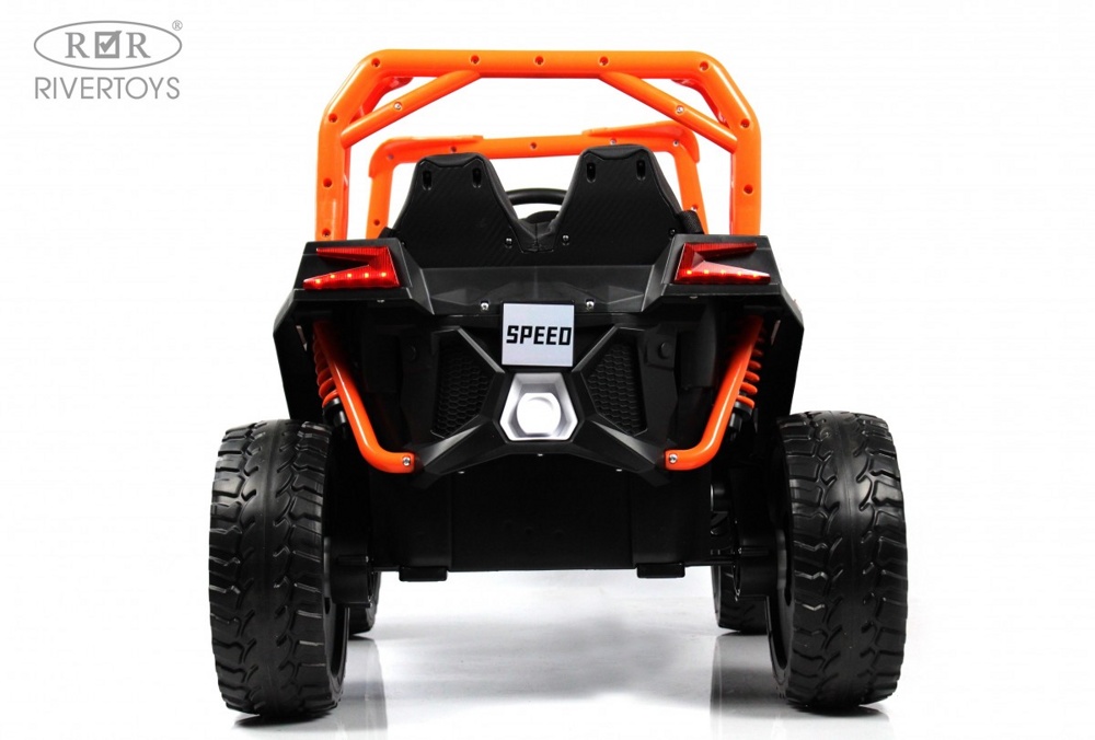 Детский электромобиль RiverToys F888FF (оранжевый) Функция качалки - фото6