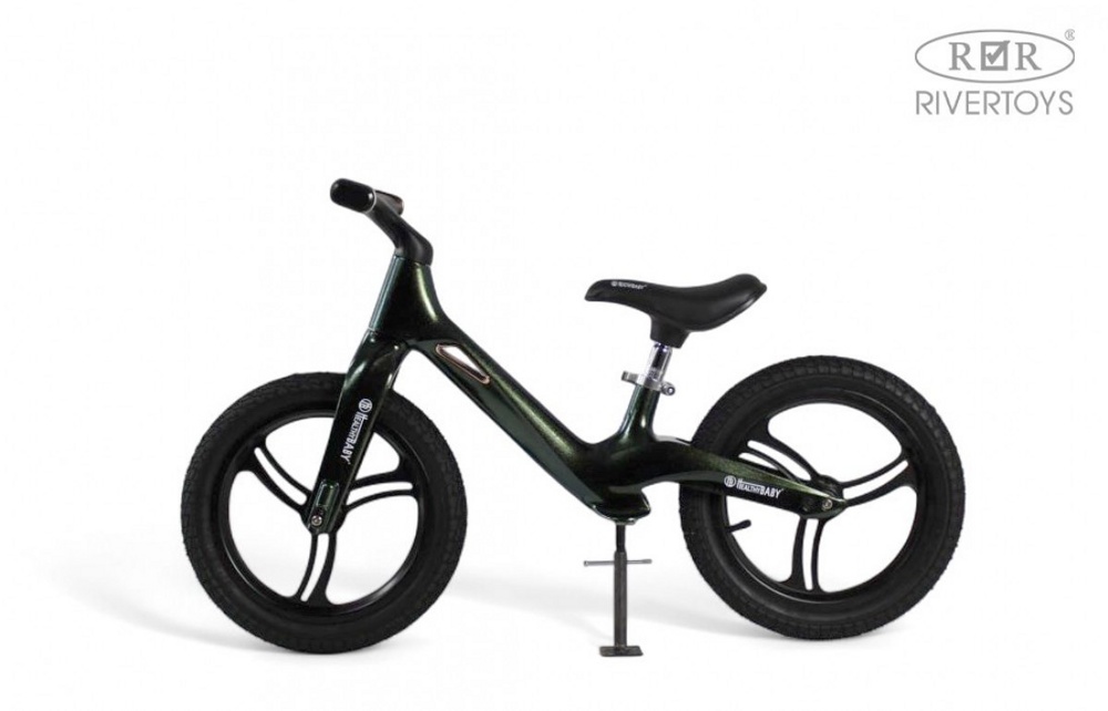 Детский беговел RiverToys HB-555-14 (темно-зеленый) - фото6