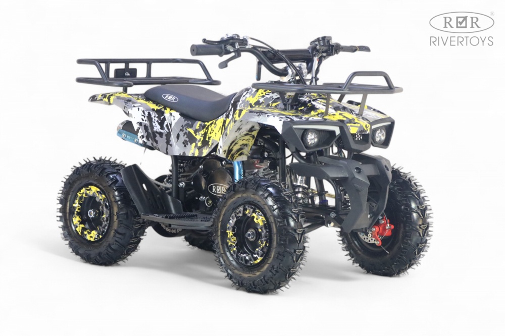 Детский квадроцикл RiverToys TIGER (желтый special) Бензиновый - фото3