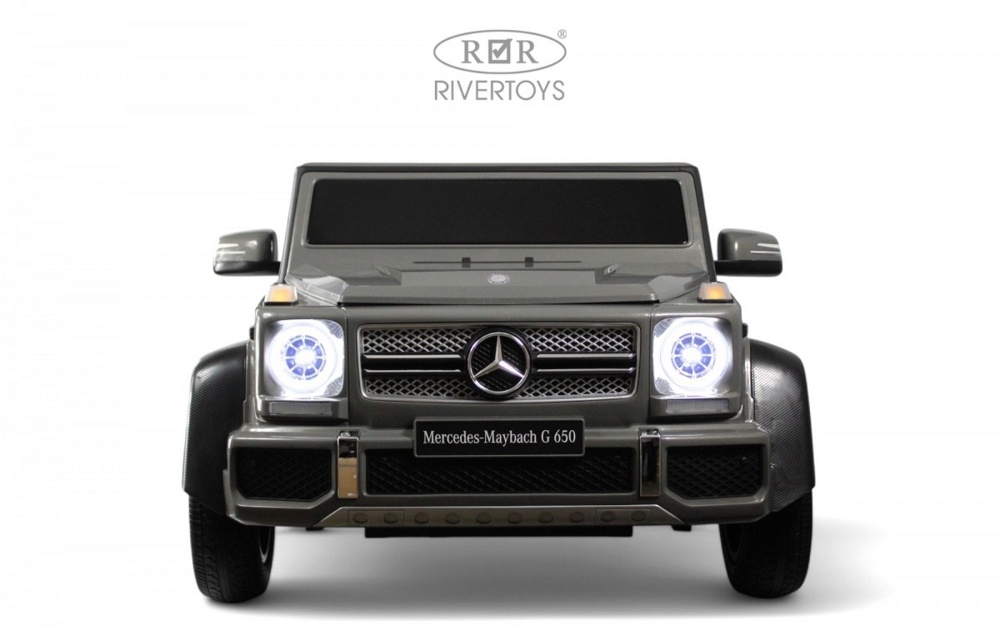 Детский электромобиль RiverToys Mercedes-Maybach G650 Landaulet M999MM (серый) Двухместный до 100кг - фото5
