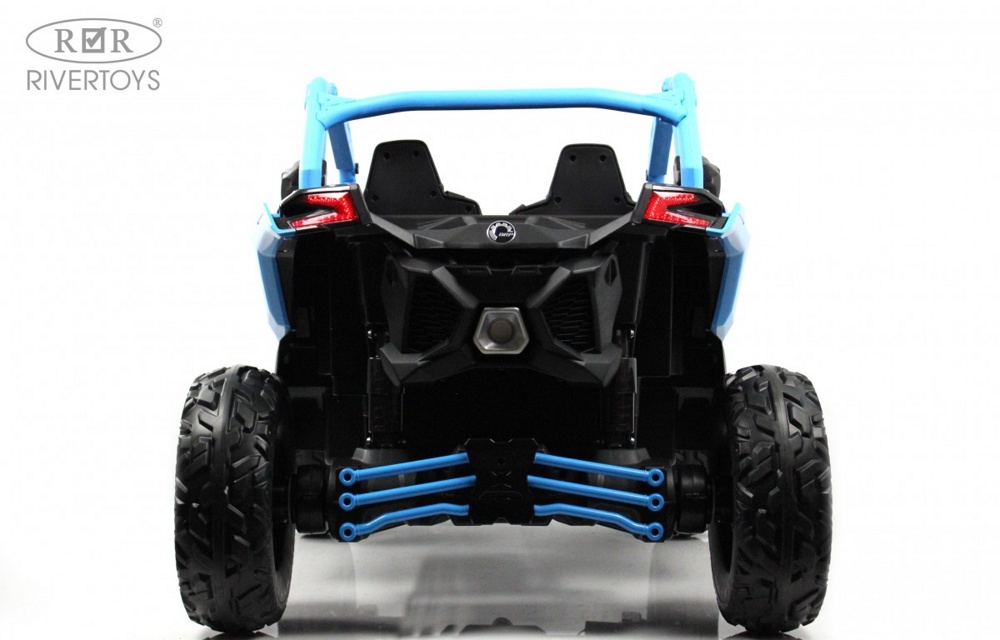 Детский электромобиль RiverToys BRP Can-Am Maverick Y111YY (синий) Лицензия Двухместный Полноприводный - фото5