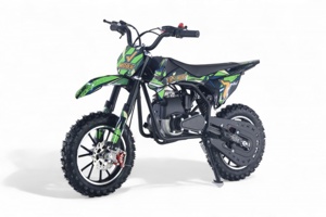 Детский бензиновый мотоцикл RiverToys ROBY (зеленый) - фото