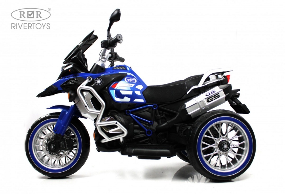 Детский электромотоцикл RiverToys М111БХ (синий) - фото6