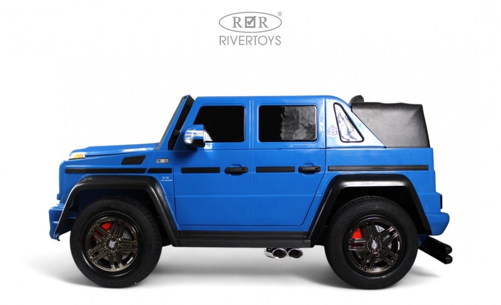 Детский электромобиль RiverToys Mercedes-Maybach G650 Landaulet M999MM (синий) Двухместный до 100кг - фото4