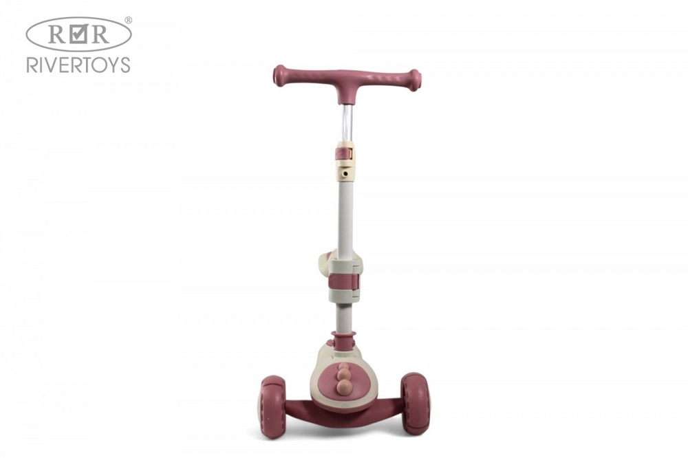 Детский самокат RiverToys HB-8002S (розовый) Складной фото-5 Детский самокат RiverToys HB-8002S (розовый) Складной фото-5