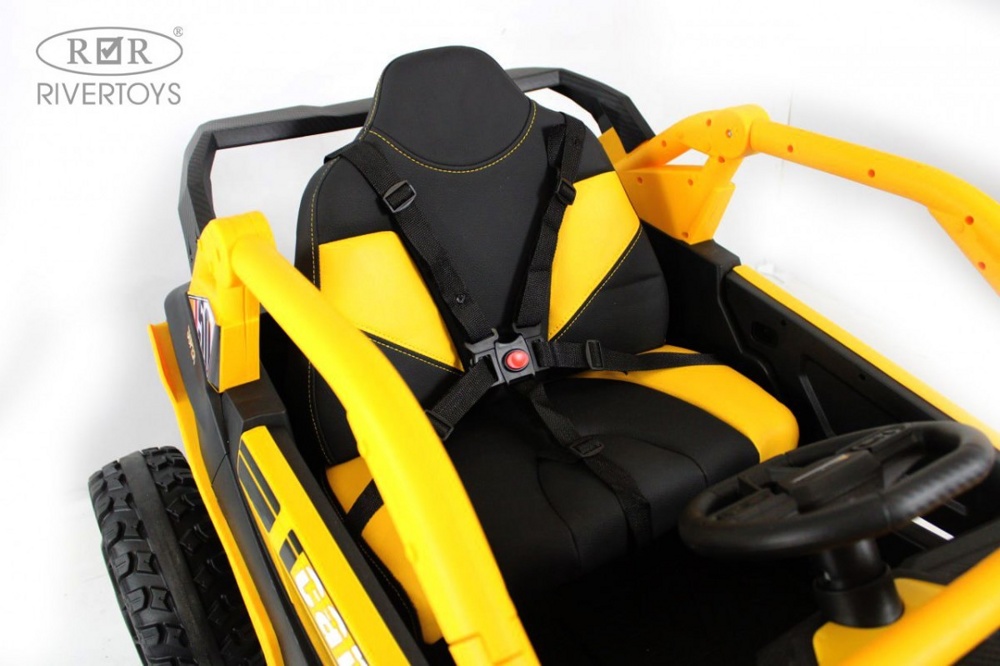 Детский электромобиль RiverToys Z707ZZ (желтый) - фото4