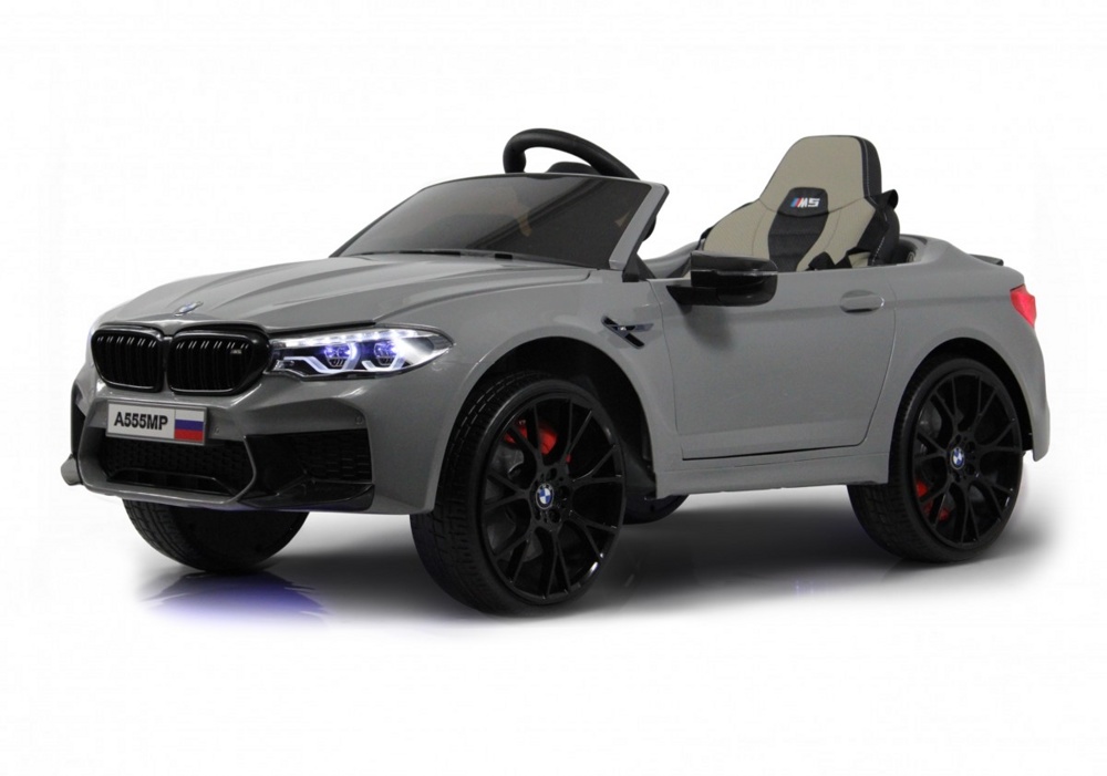 Детский электромобиль RiverToys BMW M5 A555MP (серый) Лицензия - фото1