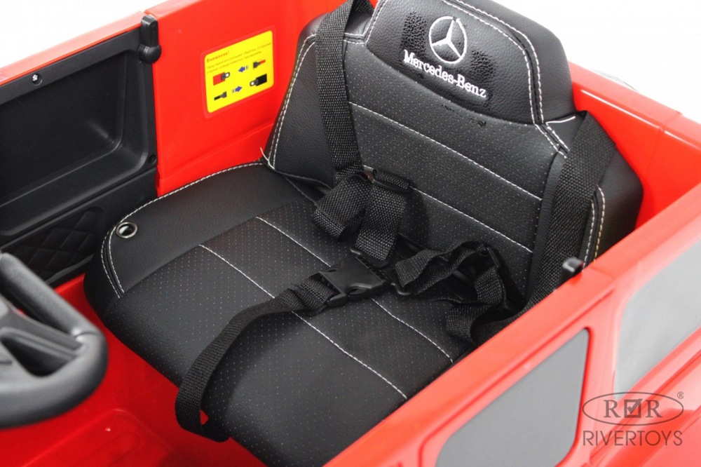 Детский электромобиль RiverToys Mercedes-AMG G63 G222GG (красный) - фото6