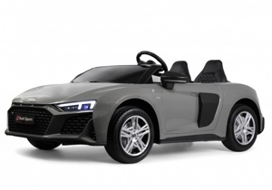 Детский электромобиль RiverToys Audi R8 M333MM (серый) Лицензионная модель Двухместный До 100 кг. Скорость до 14 км/ч - фото