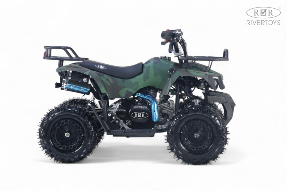 Детский квадроцикл RiverToys TIGER (зеленый камуфляж) Бензиновый - фото5