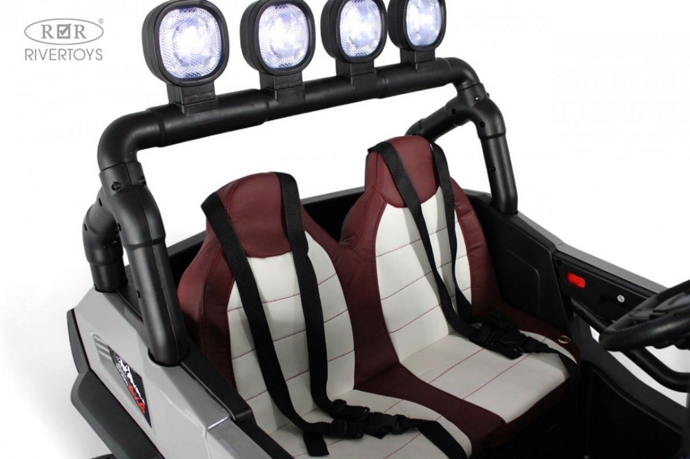 Детский электромобиль RiverToys М999БХ (черный) Mercedes Полноприводный Двухместный - фото4