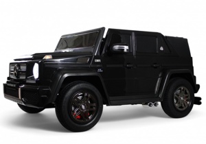 Детский электромобиль RiverToys Mercedes-Maybach G650 Landaulet M999MM (черный) Двухместный до 100кг - фото