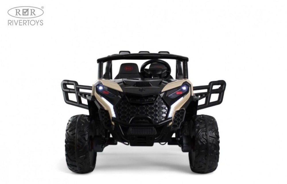 Детский электромобиль RiverToys K555KK 4WD 24V (синий) Buggy Полноприводный Двухместный - фото6