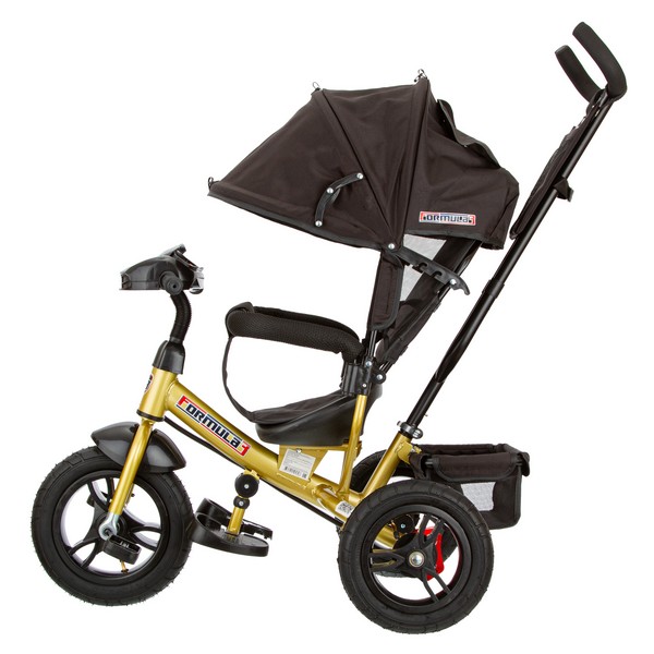 Трехколесный велосипед TRIKE Formula FA3GB-1 (черно-золотой) с фарой - фото2