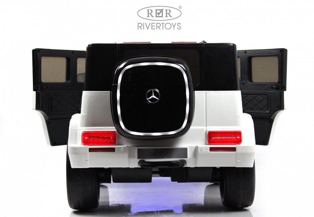 Детский электромобиль RiverToys Mercedes-Benz EQG E222EE (белый) Полноприводный - фото3