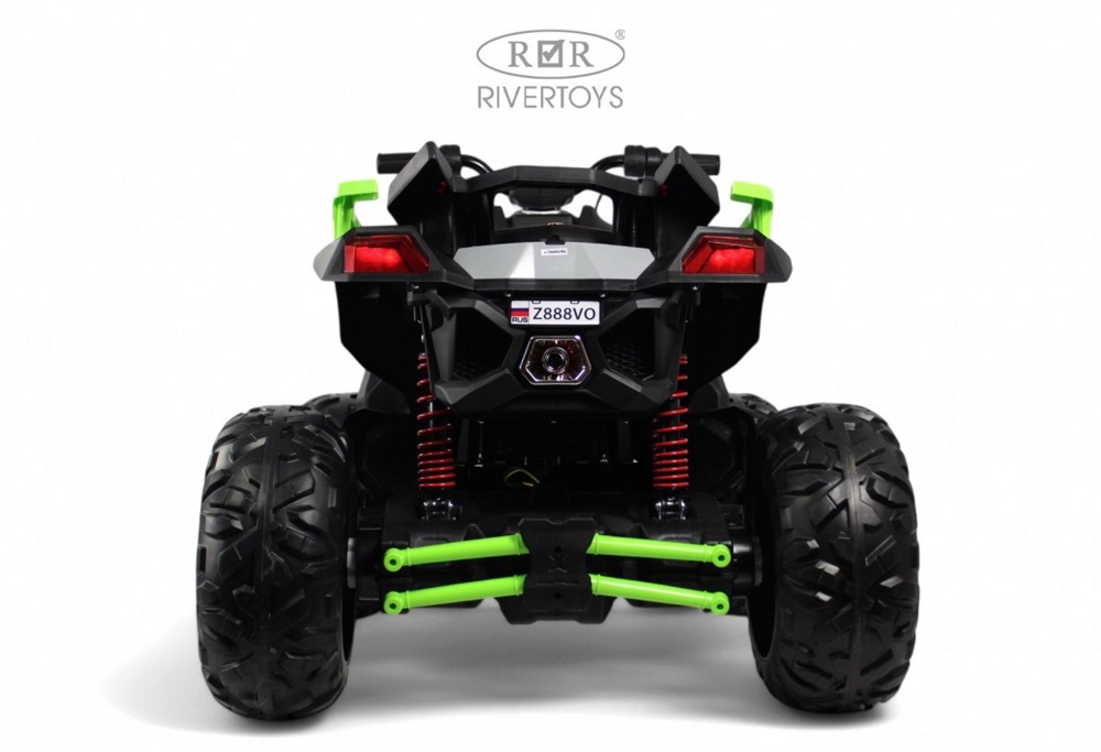 Детский электроквадроцикл RiverToys Z888VO 4WD (серый) Двухместный Полноприводный - фото5