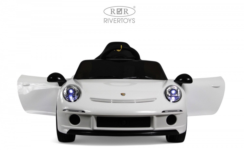 Детский электромобиль RiverToys Porsche 911 RUF A444AA (белый) - фото2