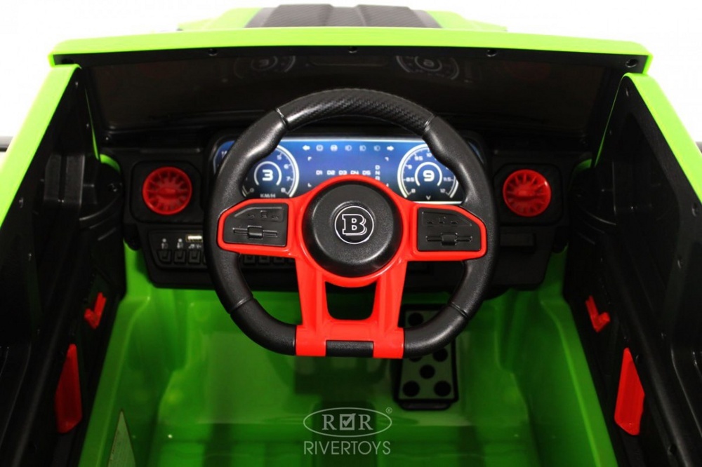 Детский электромобиль RiverToys Z999ZZ (зеленый) Полноприводный - фото3