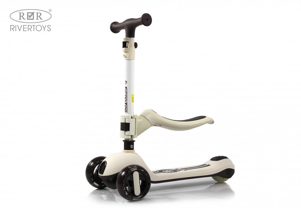 Детский самокат RiverToys HB-818S (коричневый) - фото1 Детский самокат RiverToys HB-818S (коричневый) - фото1