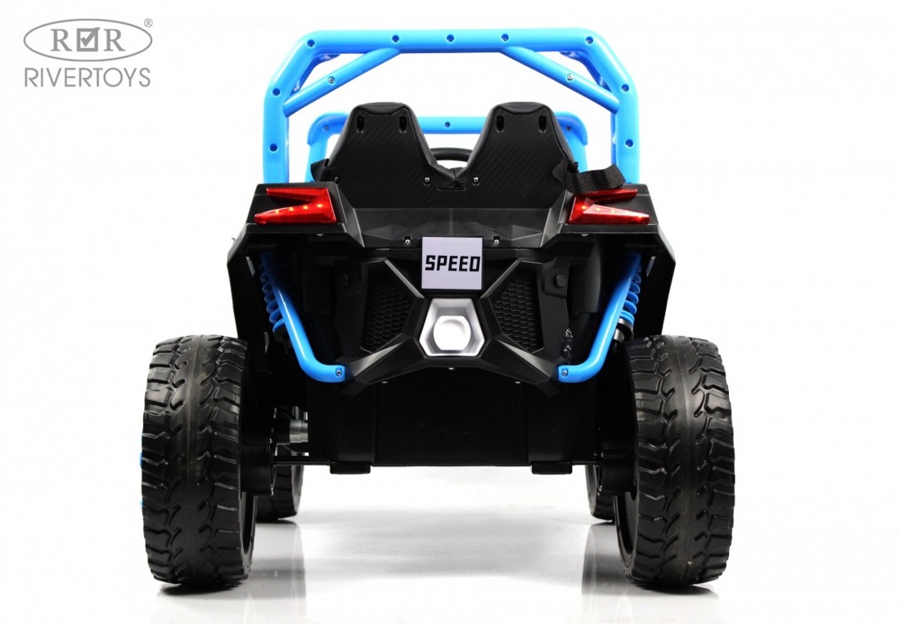 Детский электромобиль RiverToys F888FF (синий) Функция качалки - фото5