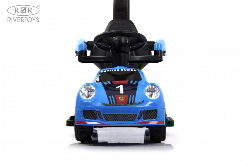 Детский толокар RiverToys F005FF-P (синий) Porsche - фото5