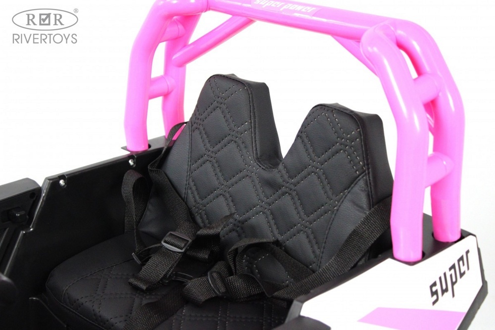 Детский электромобиль RiverToys F888FF 4WD (розовый) - фото3