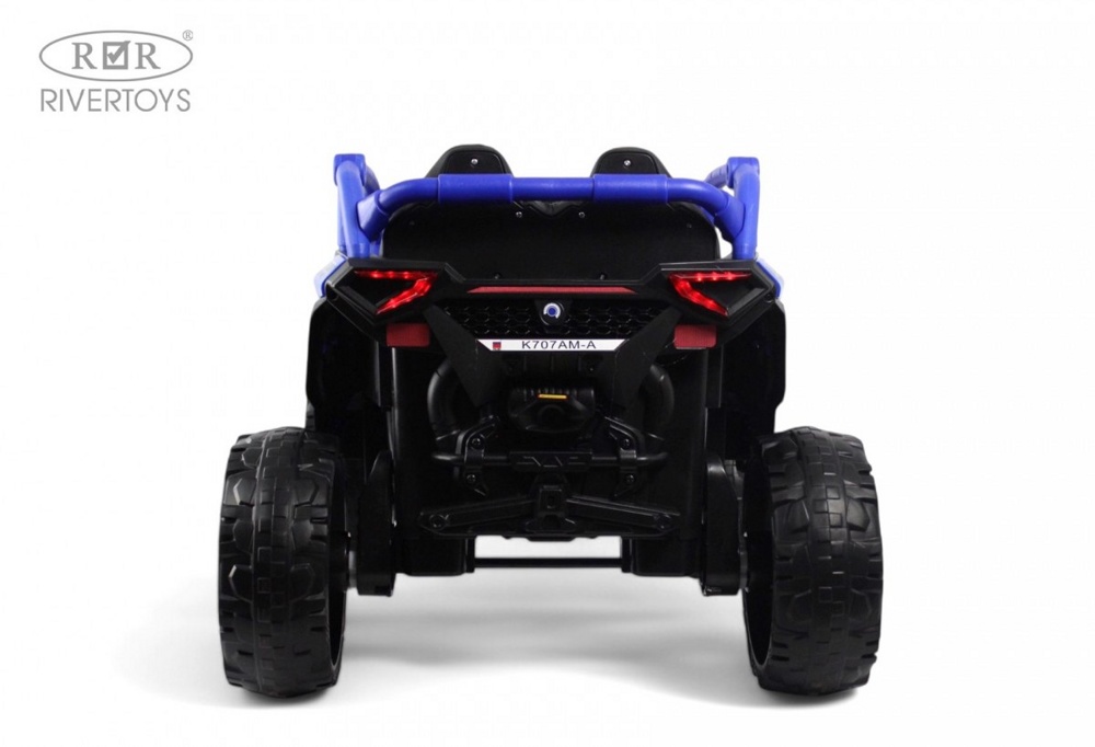 Детский электромобиль RiverToys K707AM-A (синий) - фото4