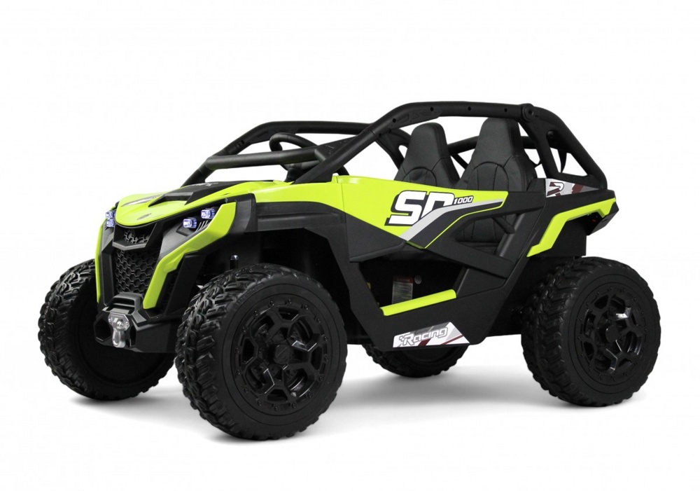 Детский электромобиль RiverToys C777CC (зелёный) Buggy Двухместный Полноприводный