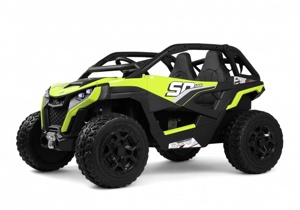 Детский электромобиль RiverToys C777CC (зелёный) Buggy Двухместный Полноприводный - фото