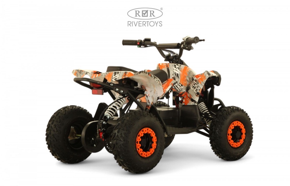 Детский электроквадроцикл RiverToys MARK (оранжевый) - фото4