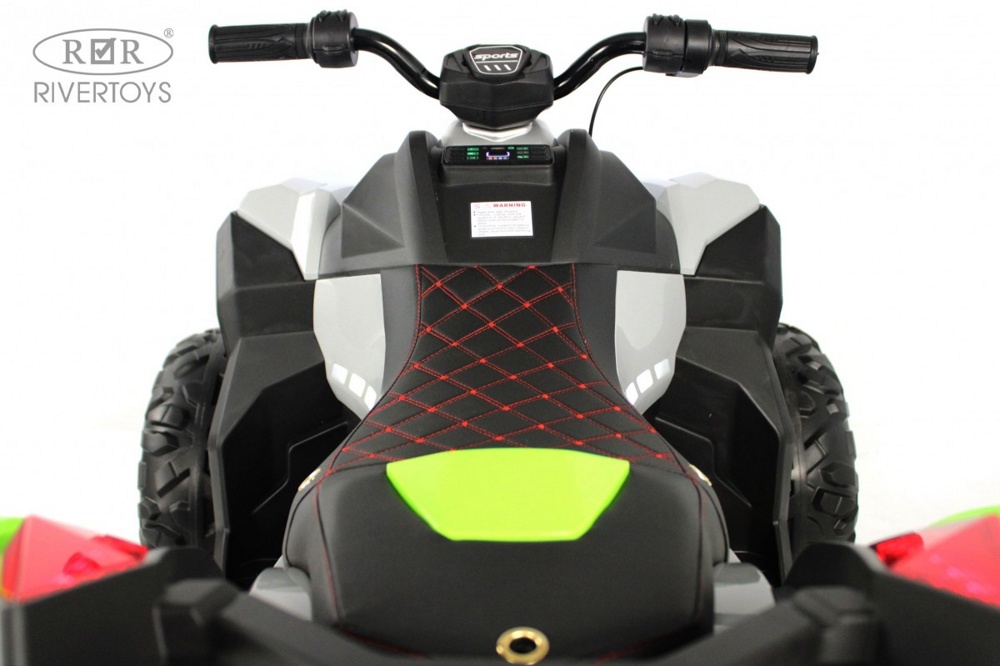 Детский электроквадроцикл RiverToys Z888VO 4WD (серый) Двухместный Полноприводный - фото4