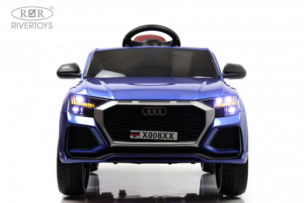 Детский электромобиль RiverToys X008XX (синий глянец) Audi - фото5