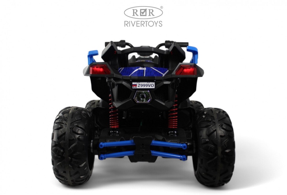 Детский электроквадроцикл RiverToys Z999VO (синий Spider) Двухместный Полноприводный - фото6