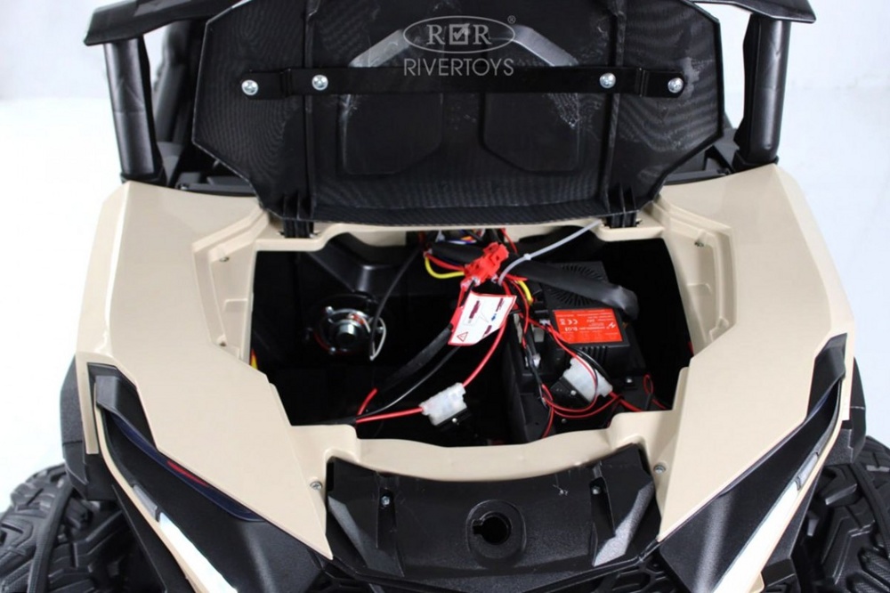 Детский электромобиль RiverToys K555KK 4WD 24V (синий) Buggy Полноприводный Двухместный - фото5