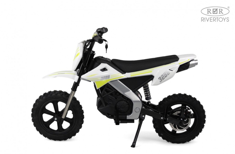 Детский электромотоцикл RiverToys E777KX (белый) Двухместный - фото3