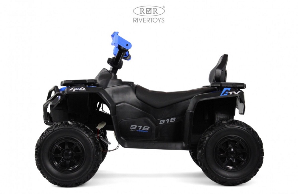 Детский электроквадроцикл RiverToys E009EE (синий) Полноприводный - фото5