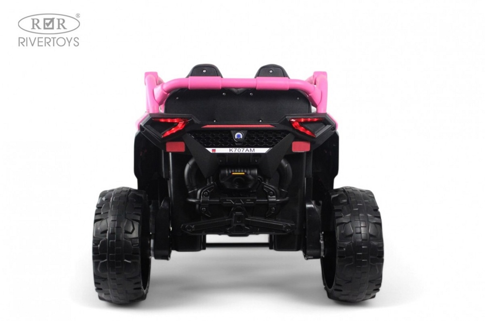 Детский электромобиль RiverToys K707AM (розовый) - фото4