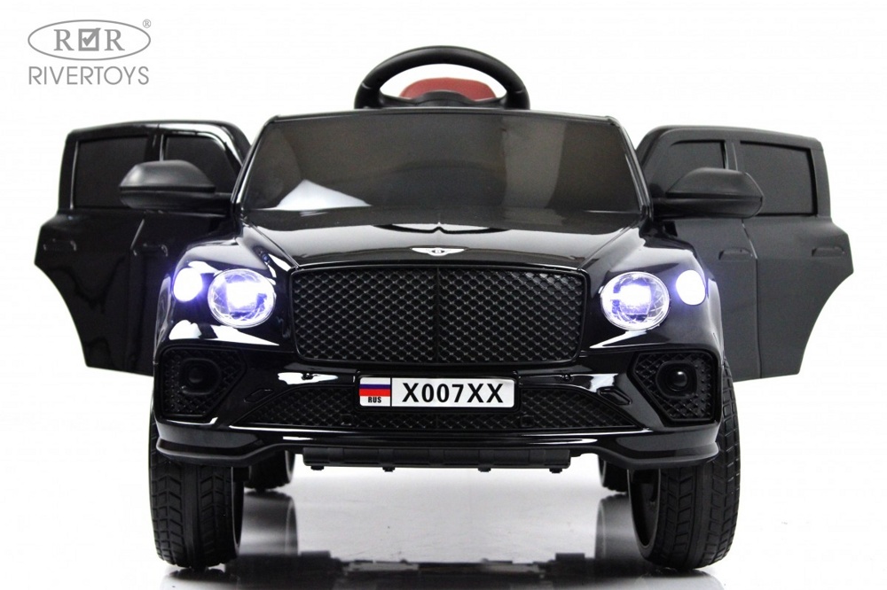 Детский электромобиль RiverToys X007XX (черный глянец) Bentley - фото2